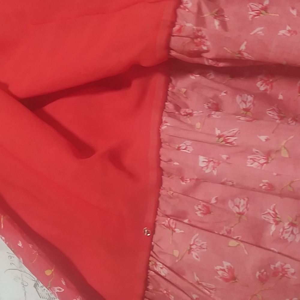 ZARA FLORAL ORANGE PRINT TOP - Picture 10 of 12